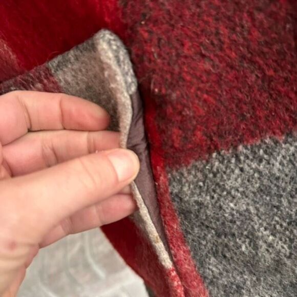 Vintage Express French Country Womens Wool Blend Plaid Blazer Jacket Red Gray XS - Picture 11 of 12